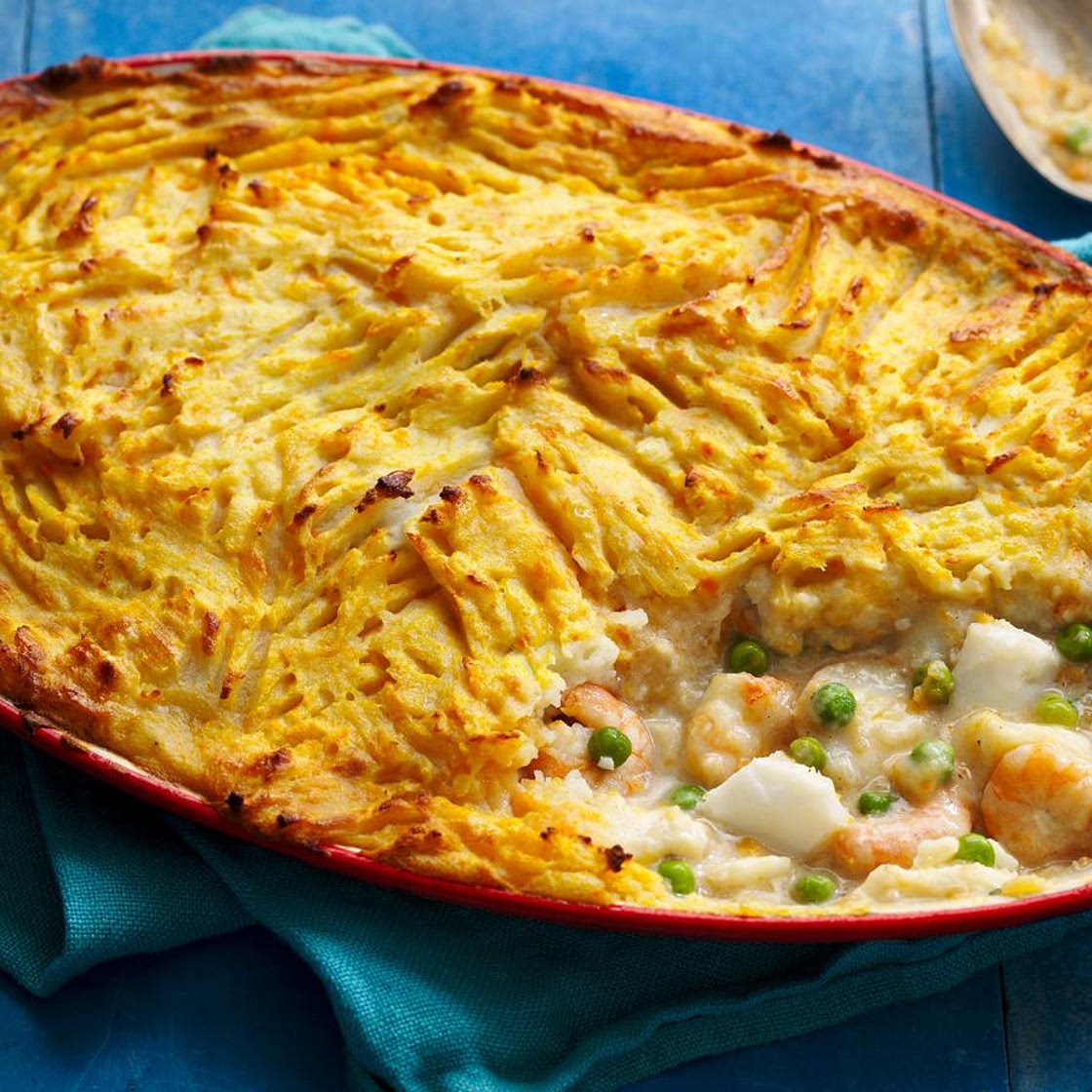 Healthy fish pie