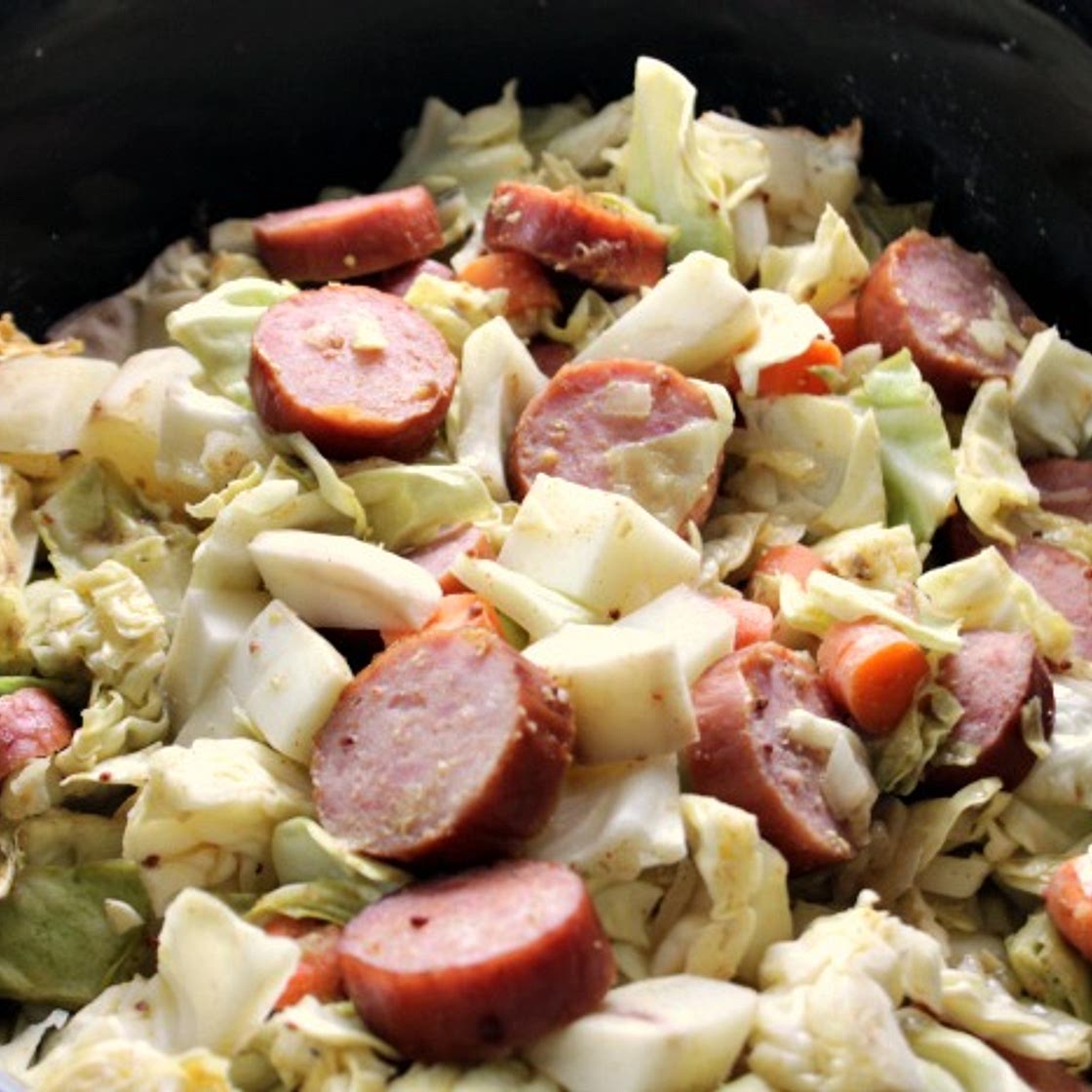 Crock-Pot Cabbage, Kielbasa Sausage and Potatoes Recipe