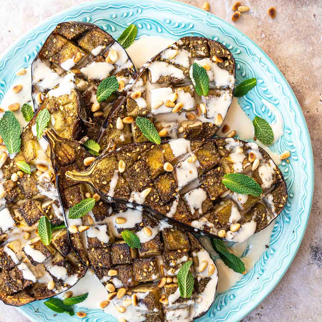Roasted Eggplant with Tahini Sauce