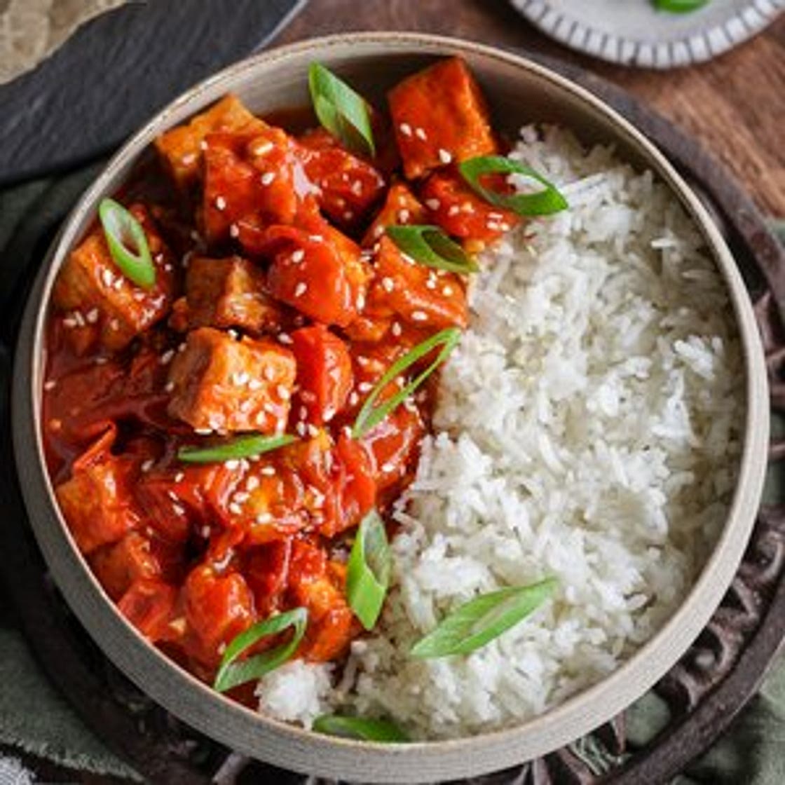 Spicy Gochujang Tomato Tofu