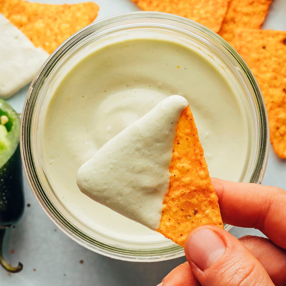 Creamy Cashew Jalapeño Sauce (6 Ingredients!)