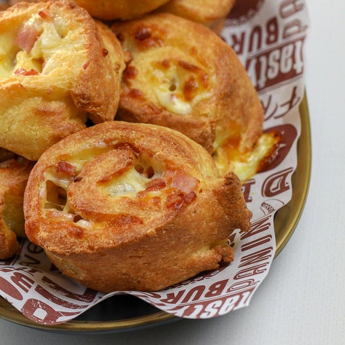 Keto Cheese and Bacon Scrolls