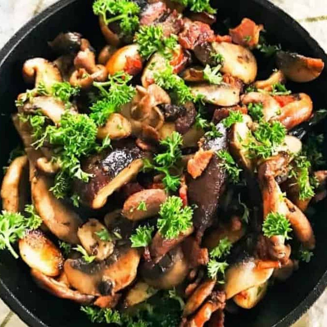 Mushroom Side Dish with Bacon