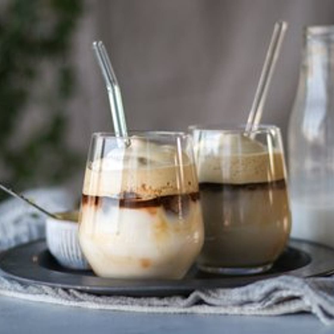 Coconut Vanilla Iced Coffee with Coffee Whip