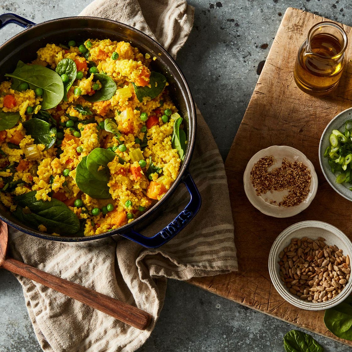 One-Pot Millet Pilaf With Vegetables & Turmeric