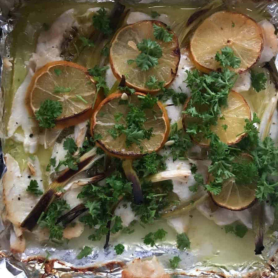 Low FODMAP Baked Lemon Sole