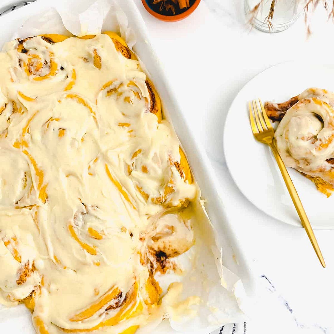 Pumpkin Spice Cinnamon Rolls