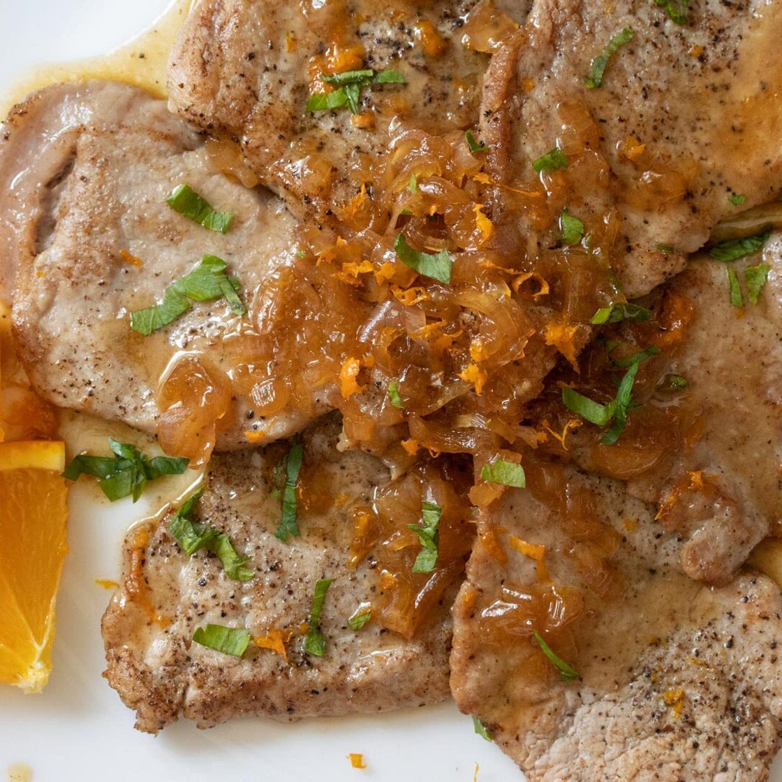 Pork Tenderloin Scaloppine with Balsamic Citrus Sauce