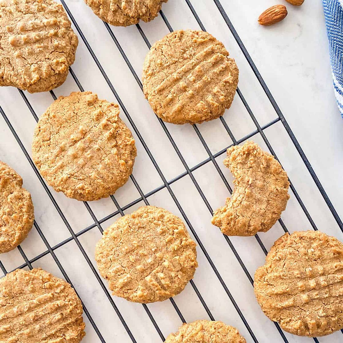 Vegan Almond Butter Cookies [Oil Free]