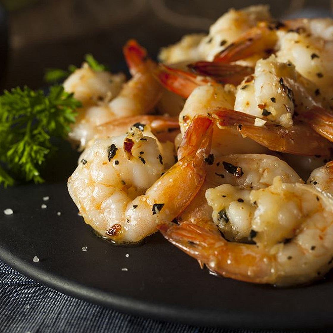 Gambas au beurre d'ail