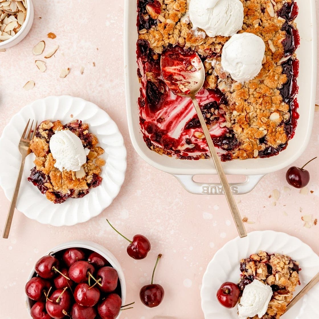 Cherry Almond Crisp