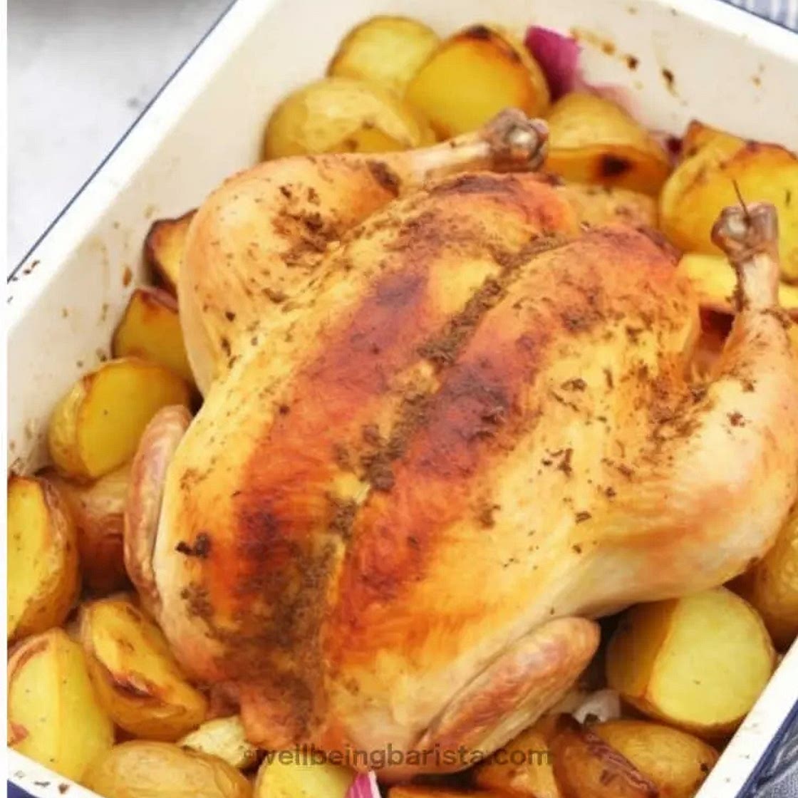 Slow Roasted Whole Chicken With Potatoes