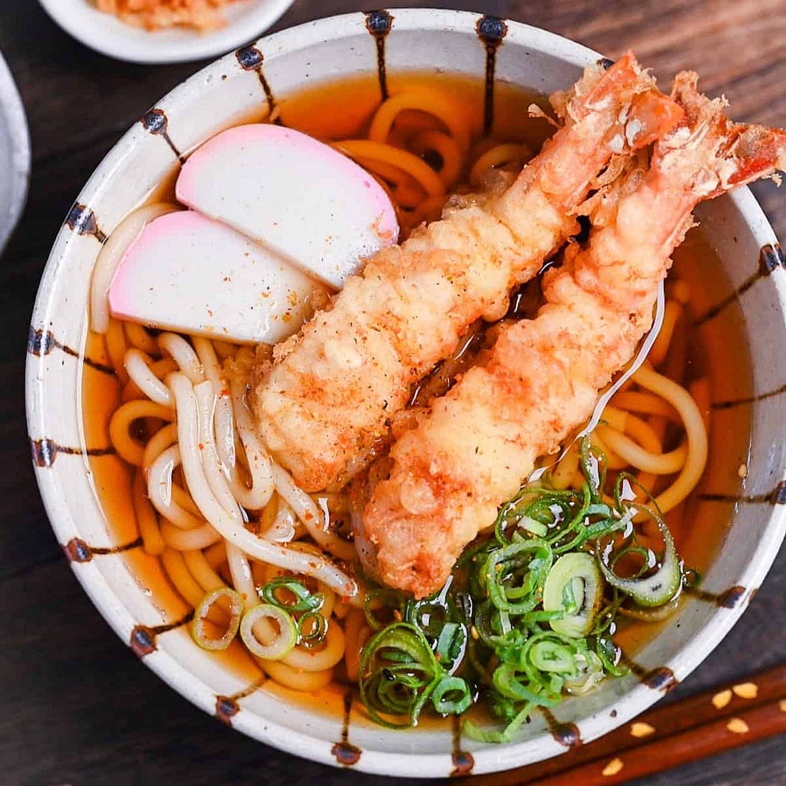 Shrimp Tempura Udon Noodle Soup (Ebiten Udon)