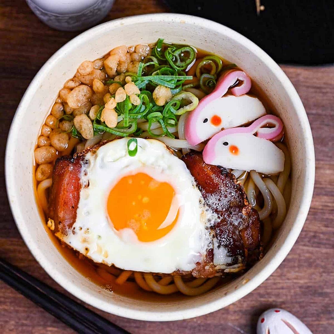 Tsukimi Udon (Moon Gazing Udon with Egg)
