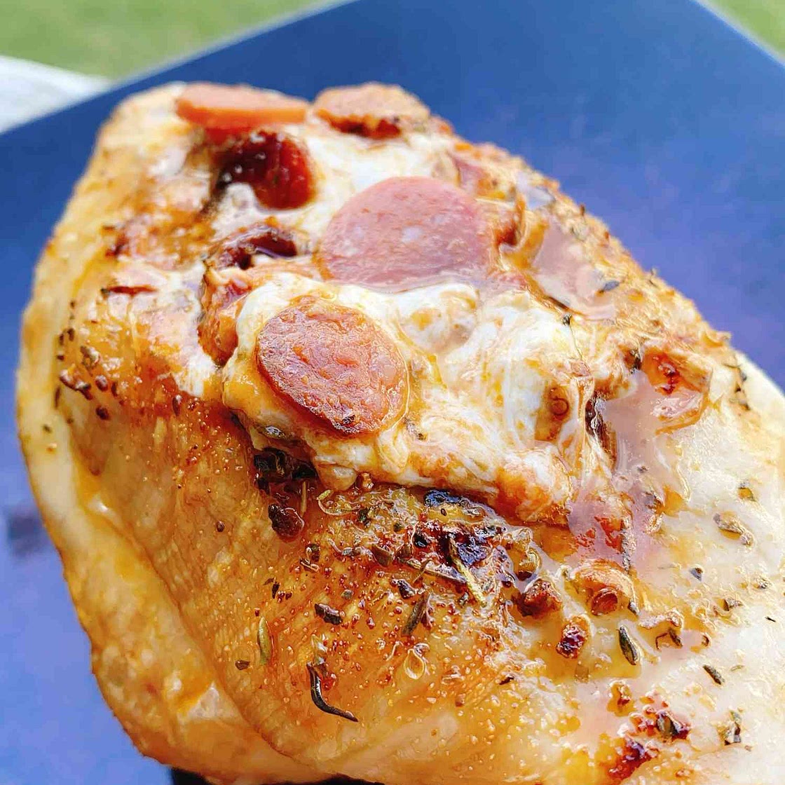 Air Fryer Pizza-Stuffed Chicken Breasts