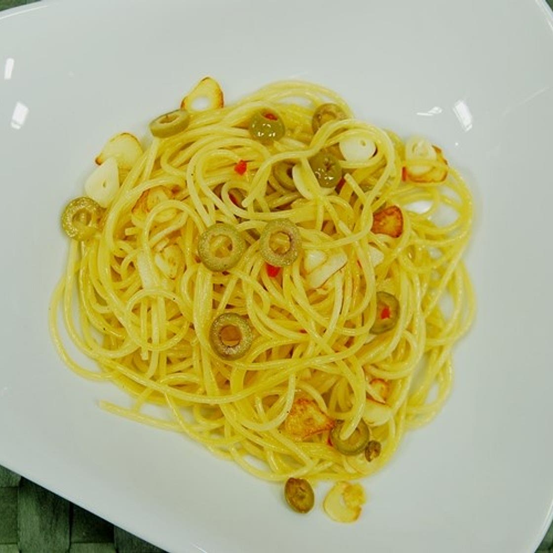 올리브스파게티 만드는 법