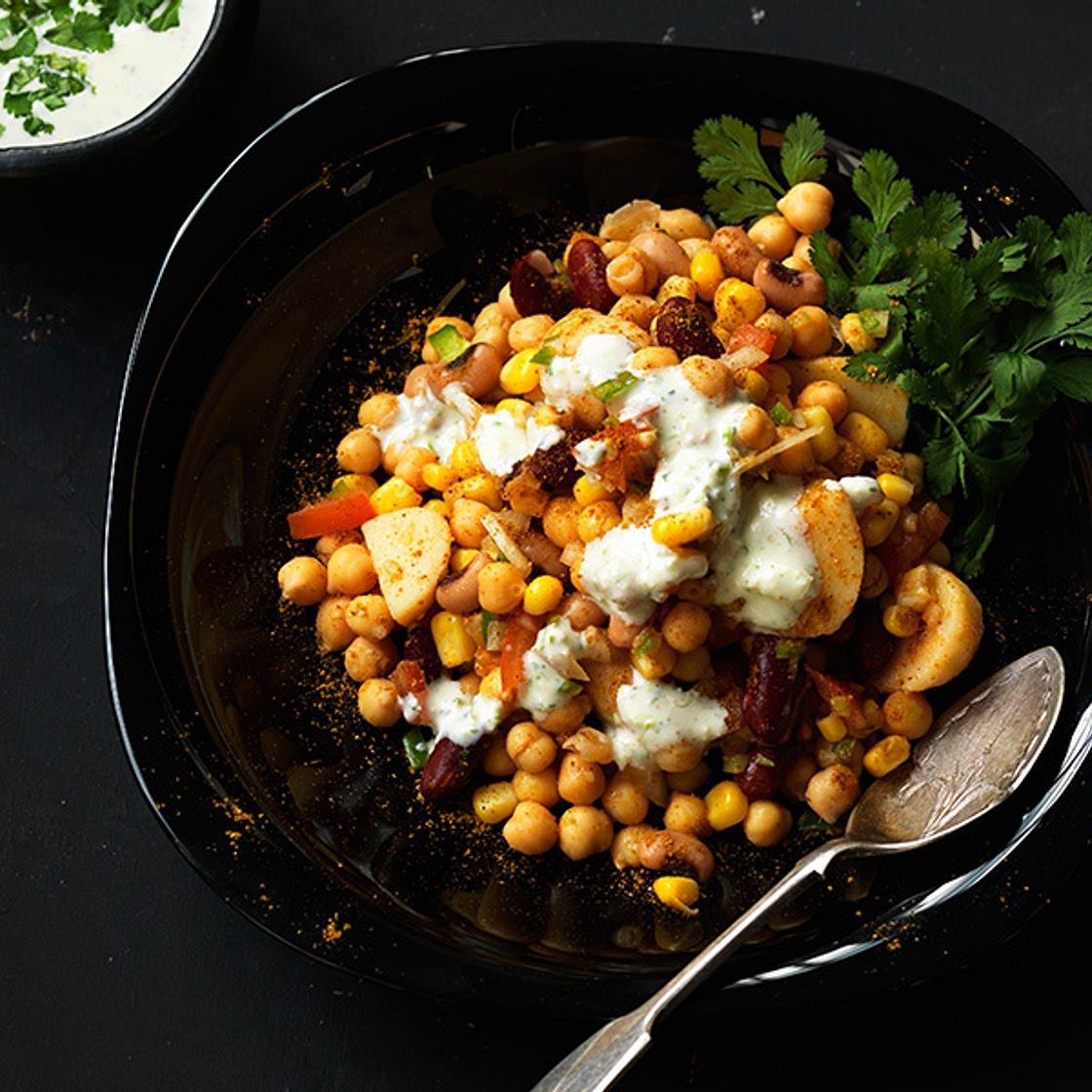 Chana chaat (mixed bean salad)