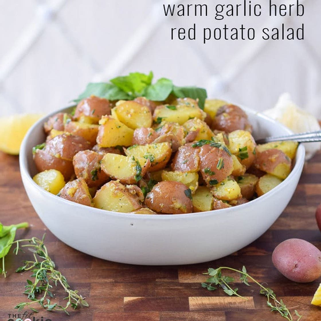 Warm Garlic Herb Potato Salad