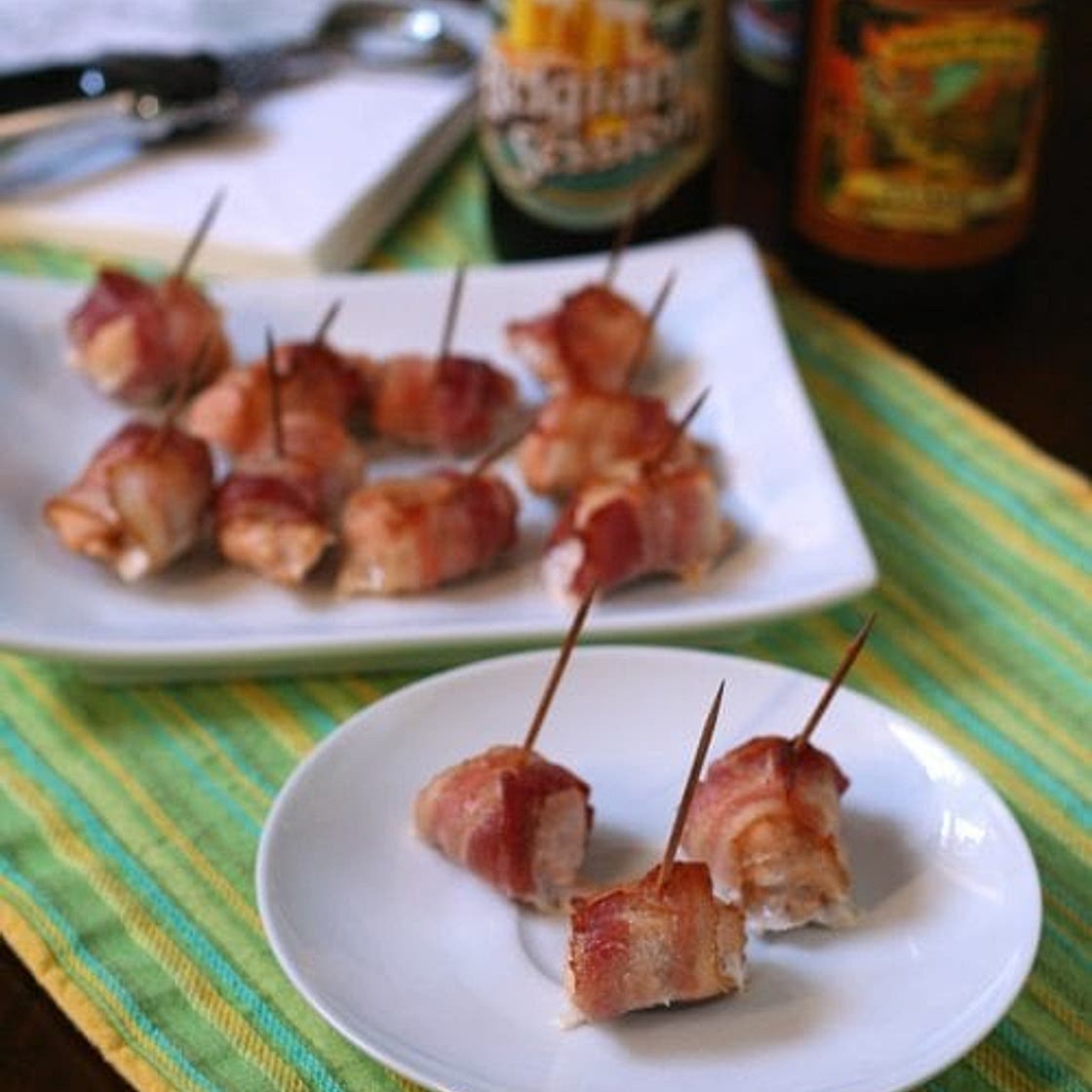 Spicy Bacon-Wrapped Chicken Bites