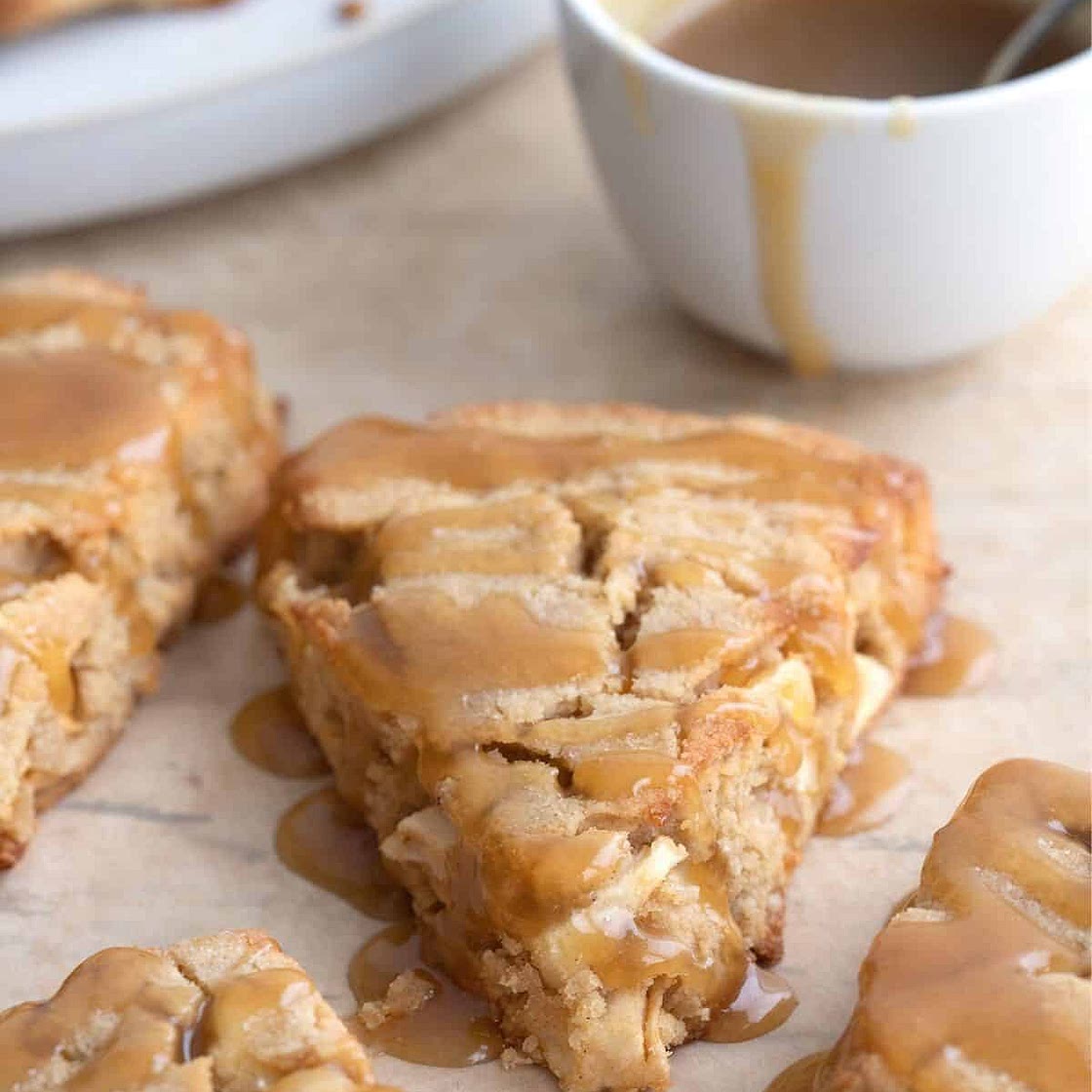 Keto Caramel Apple Scones