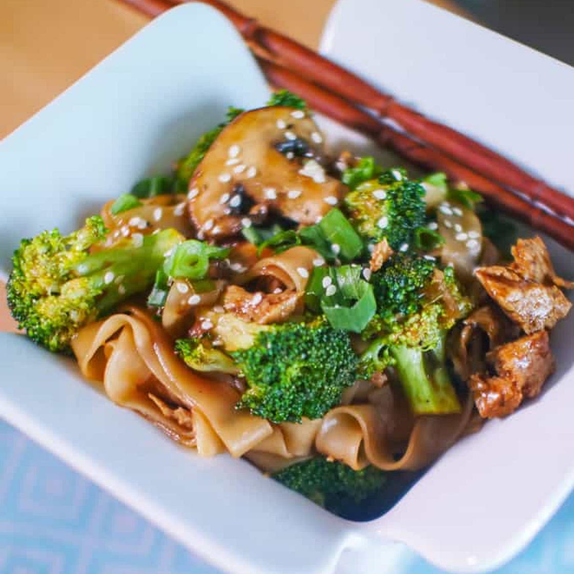 Vegan Thai Drunken Noodles (Pad Kee Mao)