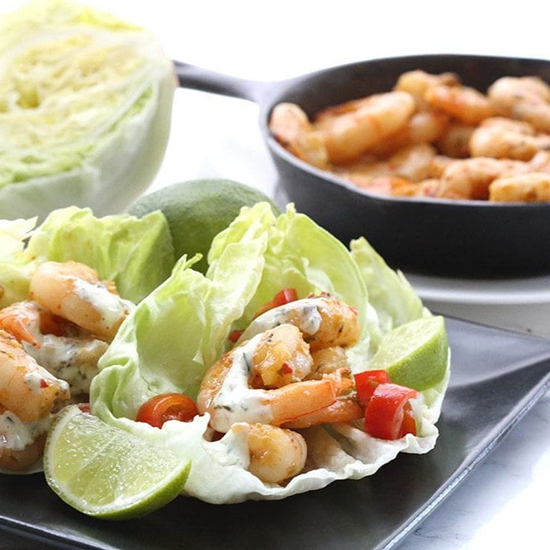Thai Shrimp Lettuce Wraps