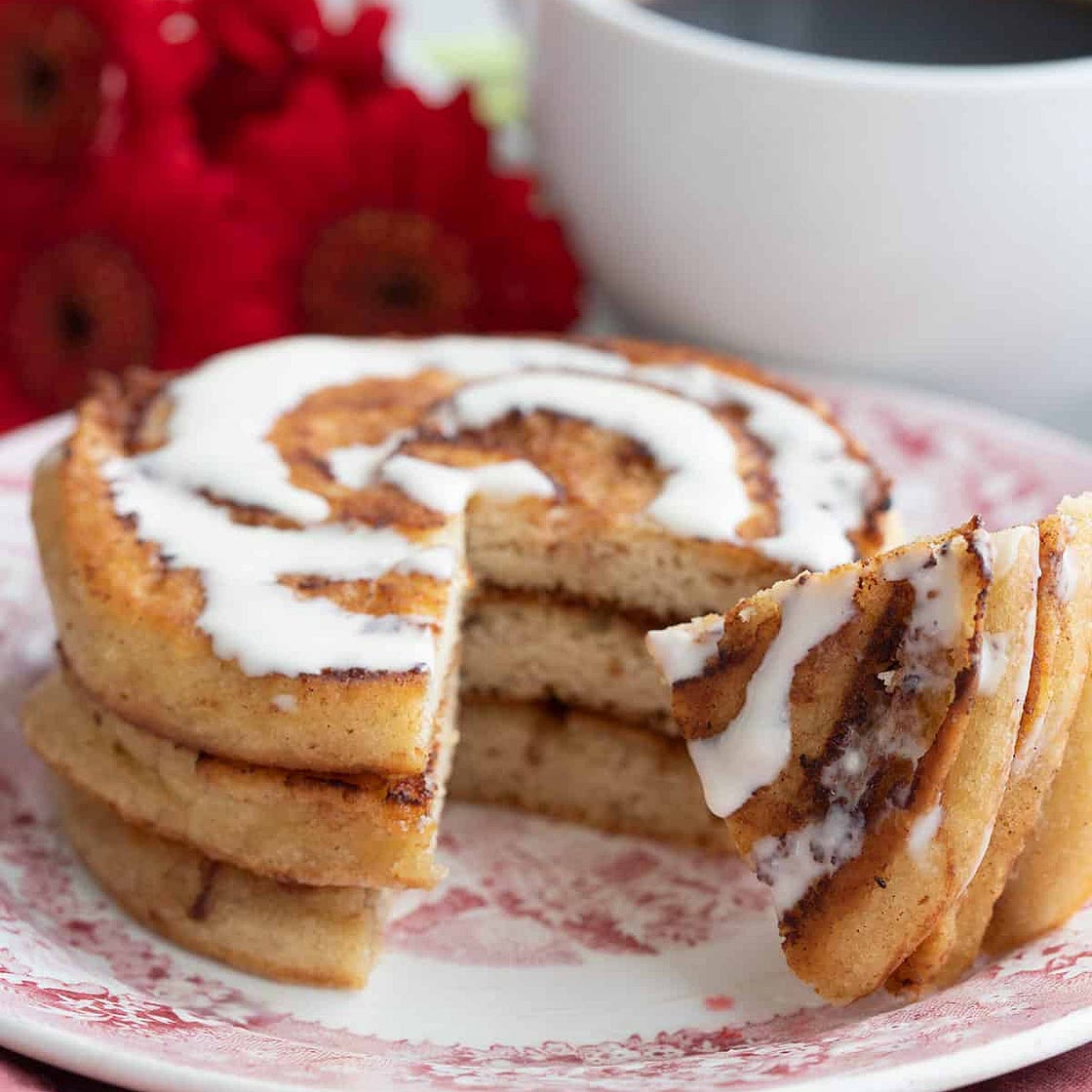 Keto Cinnamon Roll Pancakes Recipe