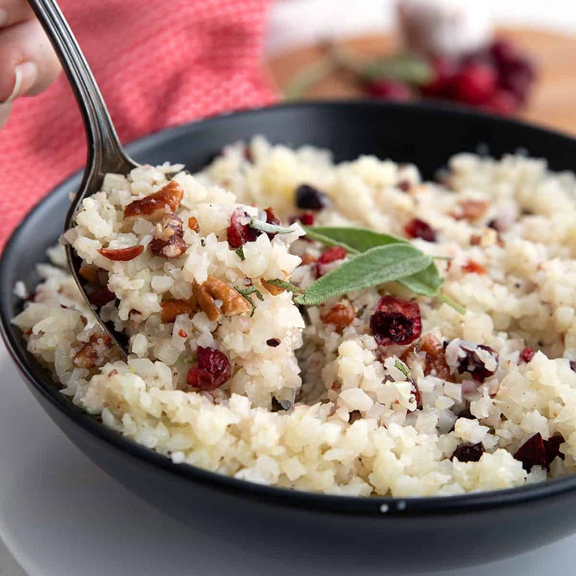 Cauliflower Rice Pilaf Recipe