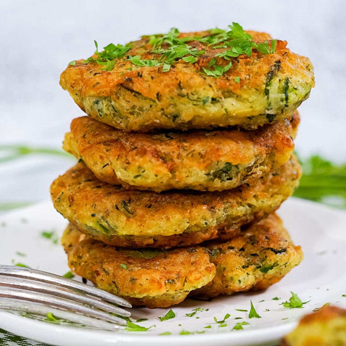 Vegan Zucchini Fritters (Vegan Courgette Fritters)