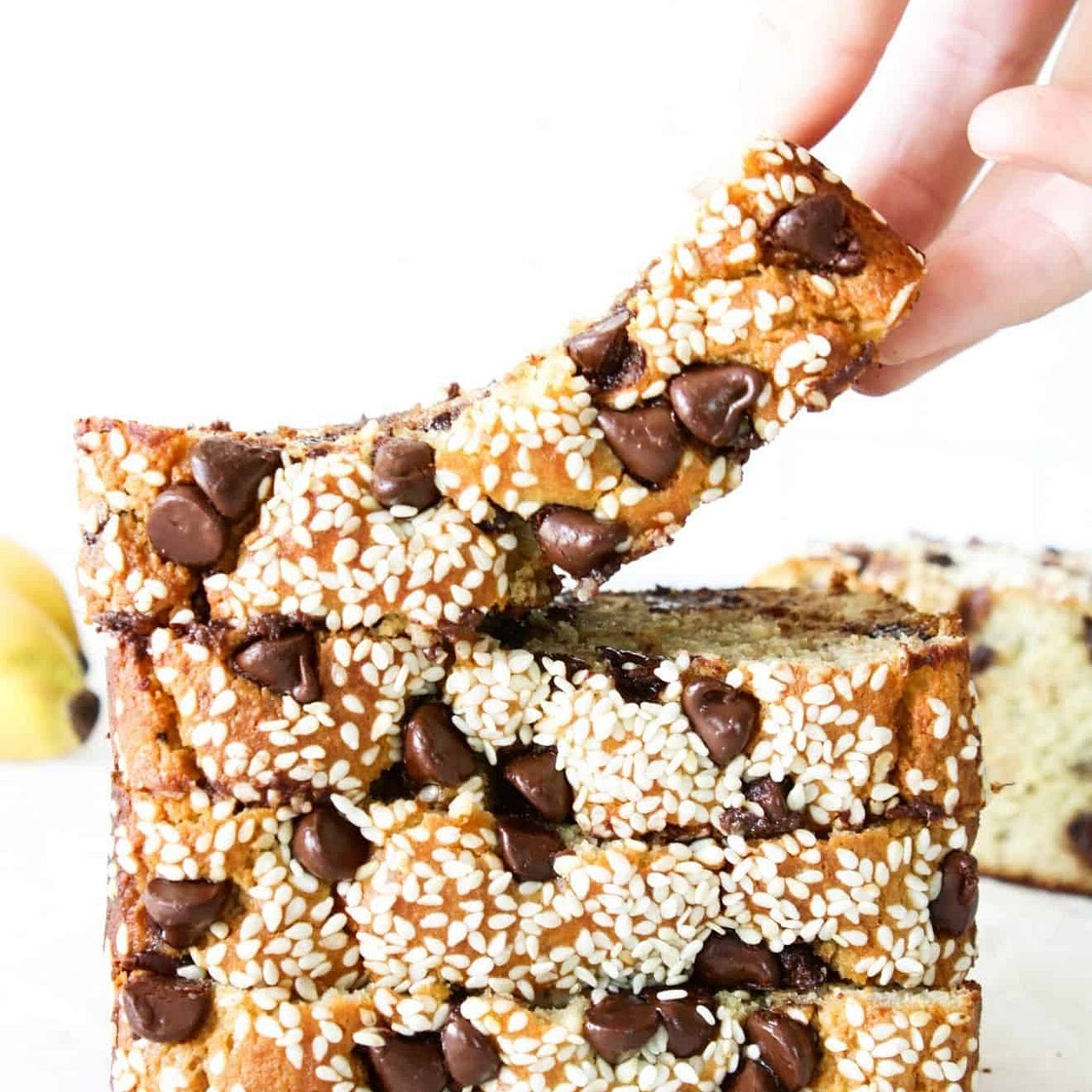 Chocolate Chip Tahini Banana Bread