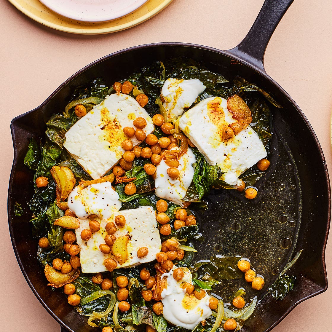 Baked Feta and Greens