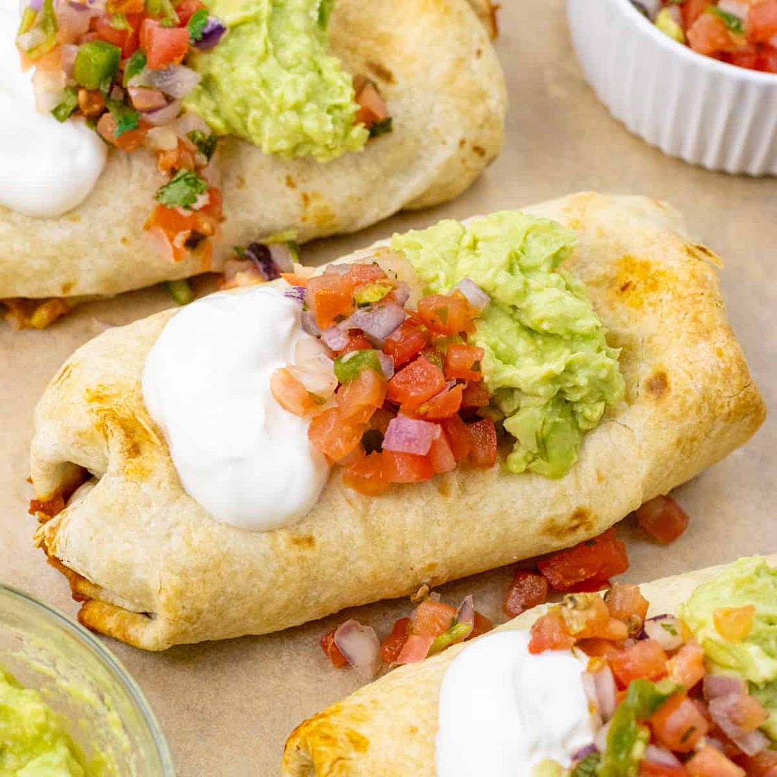 Baked Chicken Chimichanga