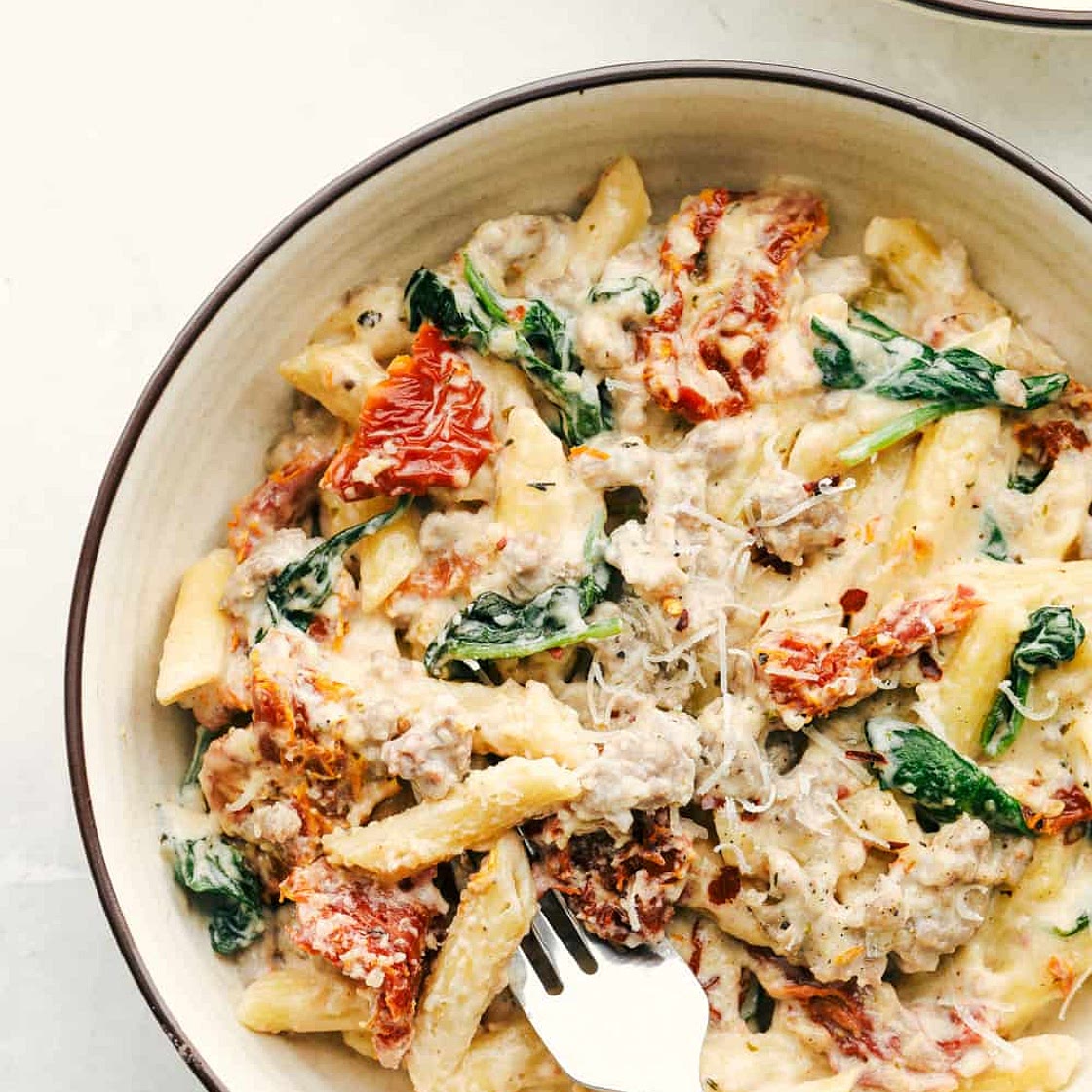 Creamy Tuscan Sausage Pasta