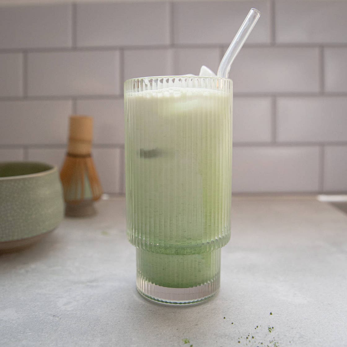 Iced Lavender Matcha Latte