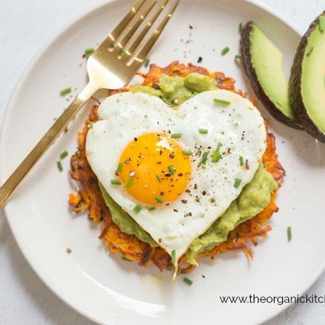 Savory Sweet Potato Fritters with Avocado and Fried Egg!