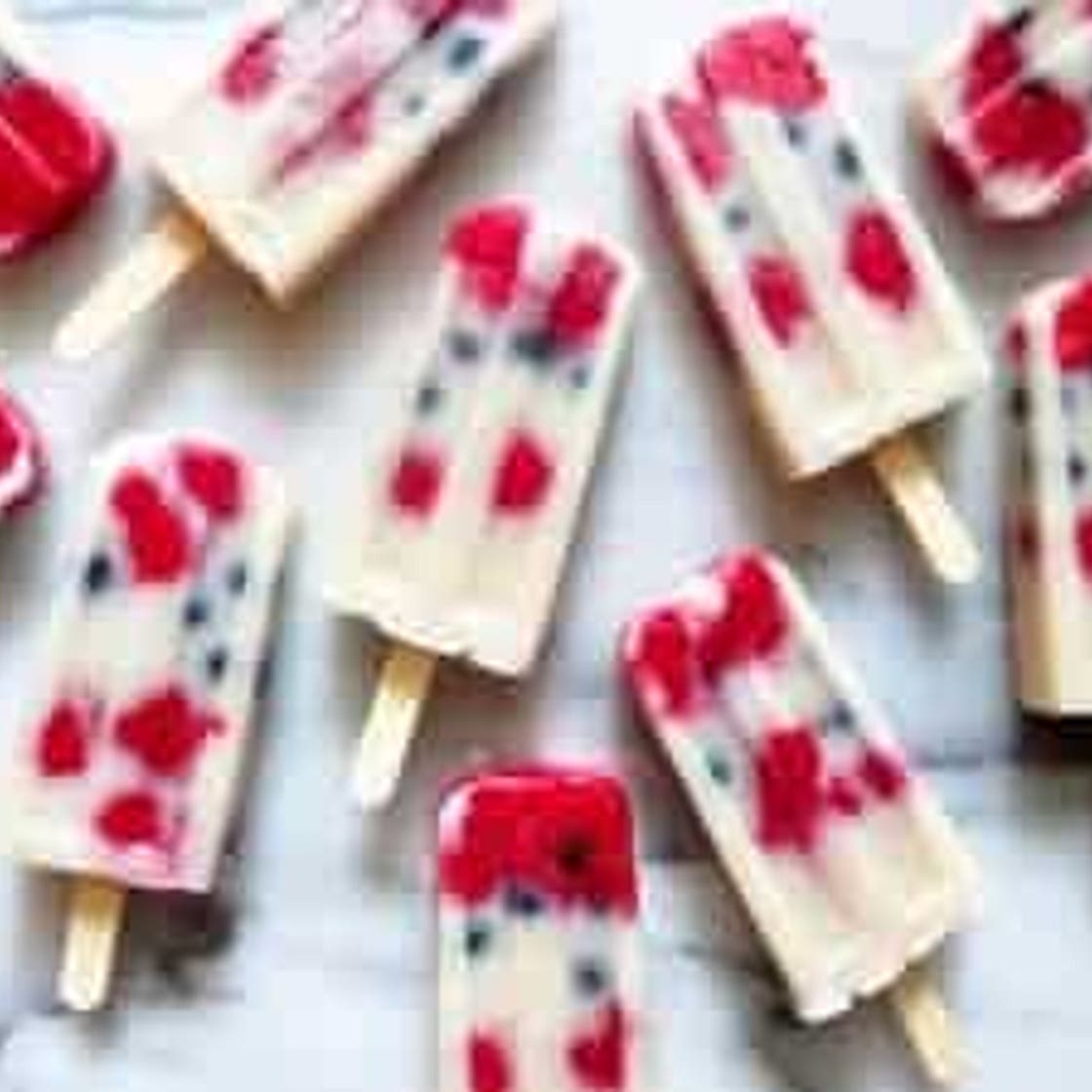 Vanilla Berry Popsicles