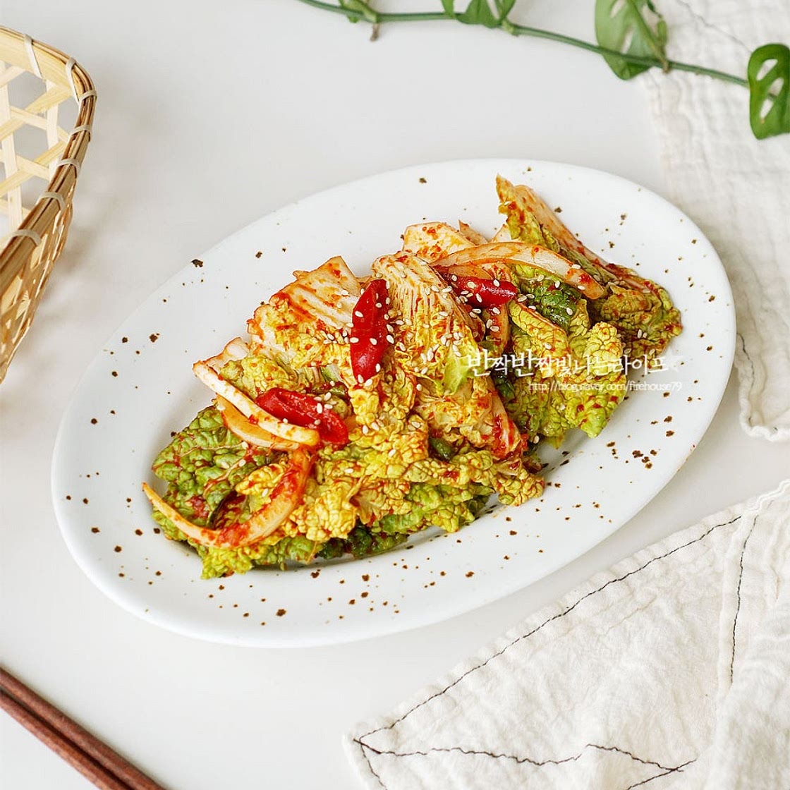 봄동 겉절이 양념 만드는 법 봄동무침 봄동요리