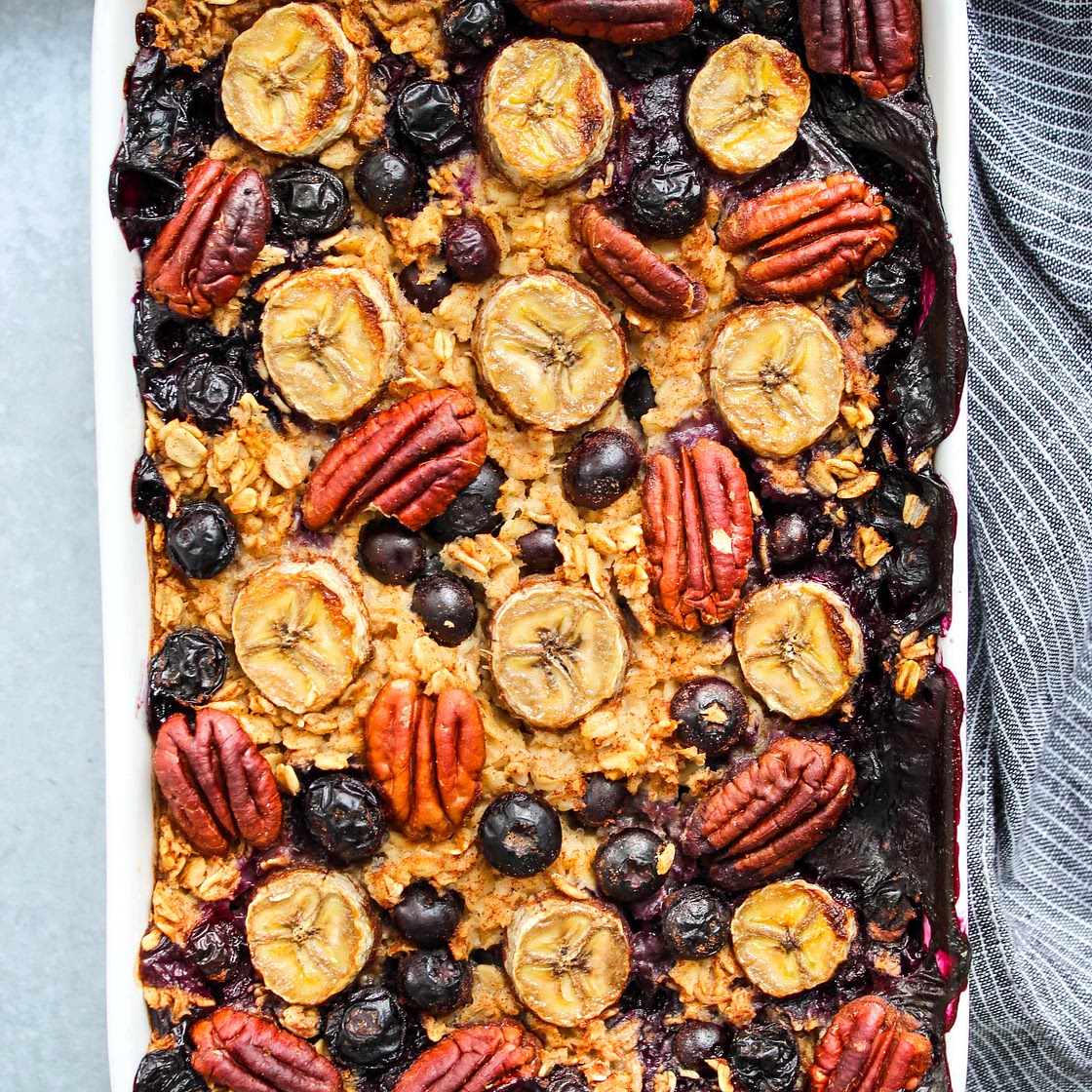 Blueberry Banana Baked Oatmeal