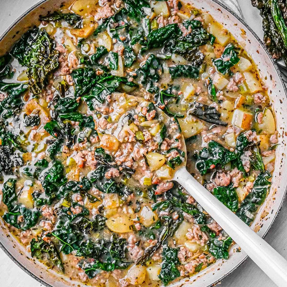 Tuscan Kale Soup with Fennel Sausage & Potatoes
