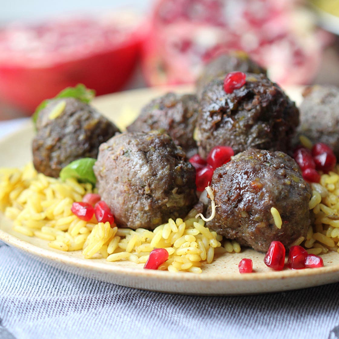 Persian Pomegranate and Pistachio Meatball