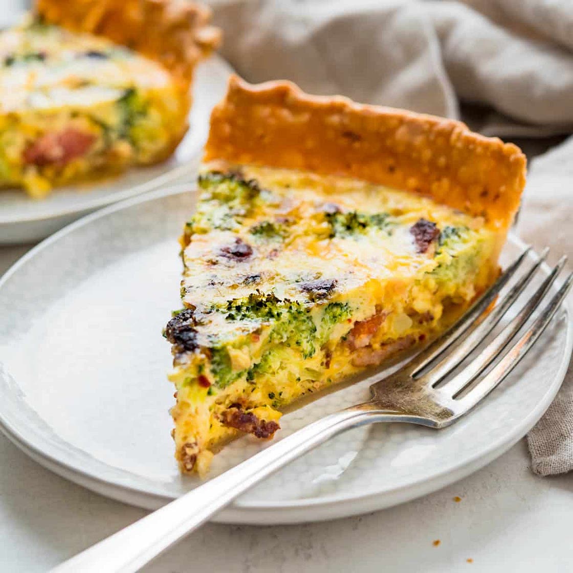 Bacon Broccoli Cheddar Quiche