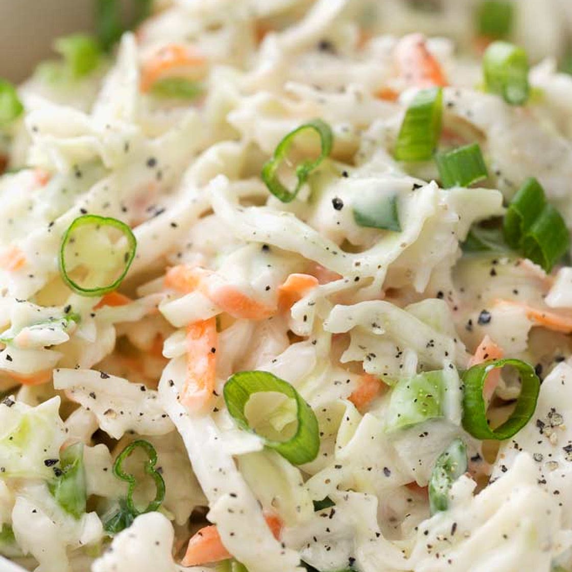 Creamy Skinny Coleslaw Recipe