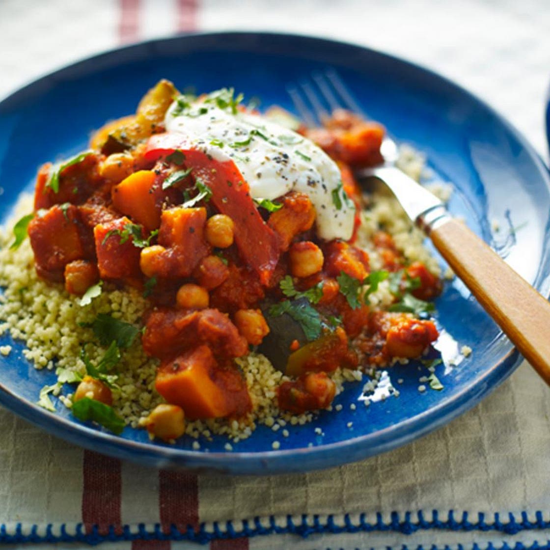 Slow cooker chickpea tagine