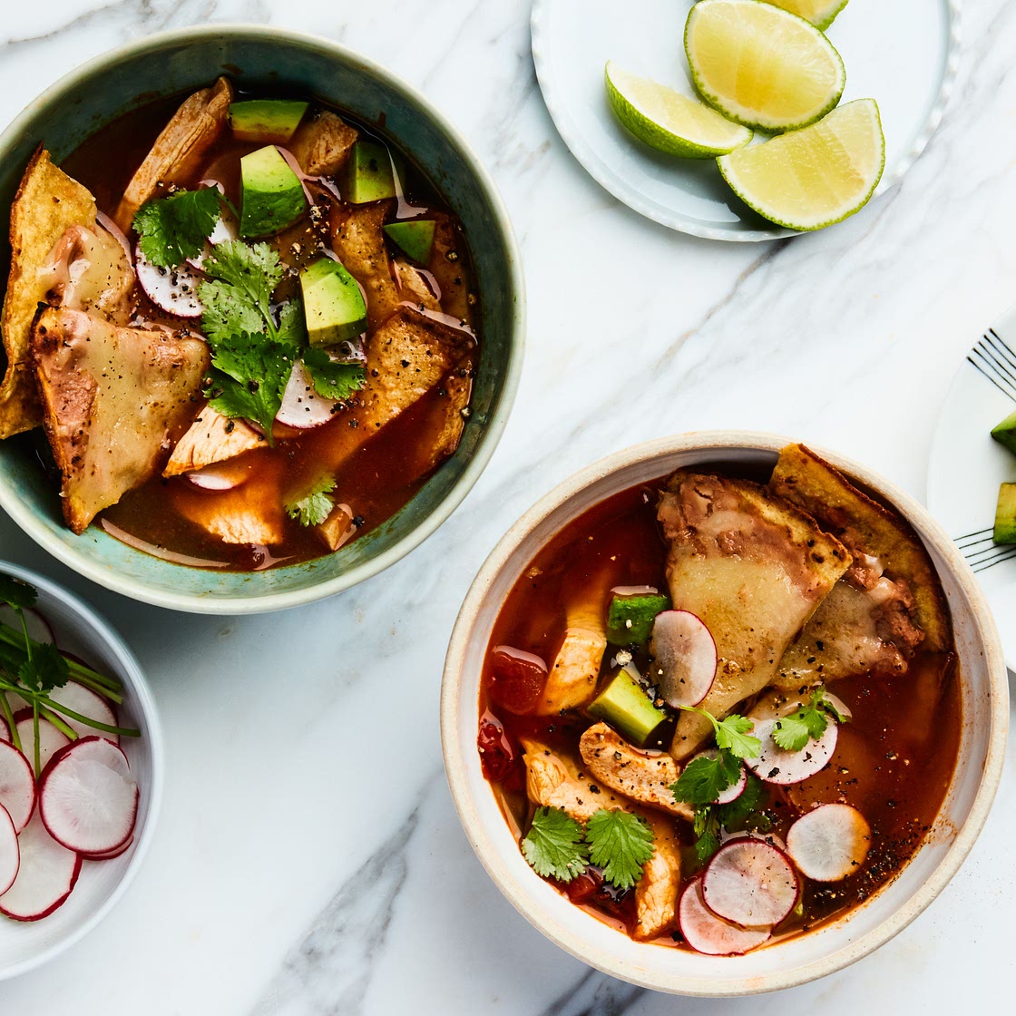 Easy Chicken Tortilla SoupWith Bean and Cheese Nachos