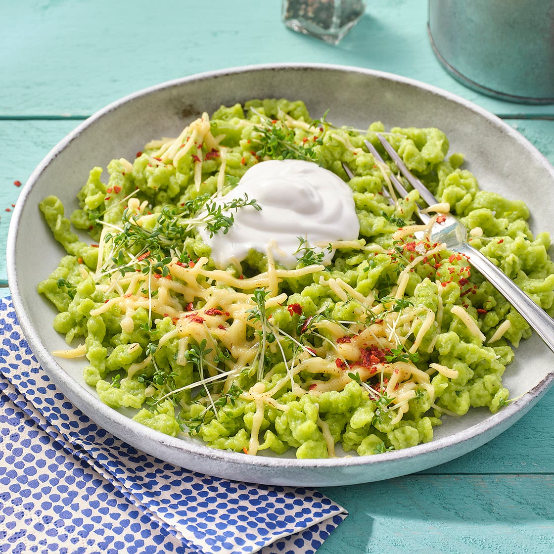 Vegane Bärlauchspätzle