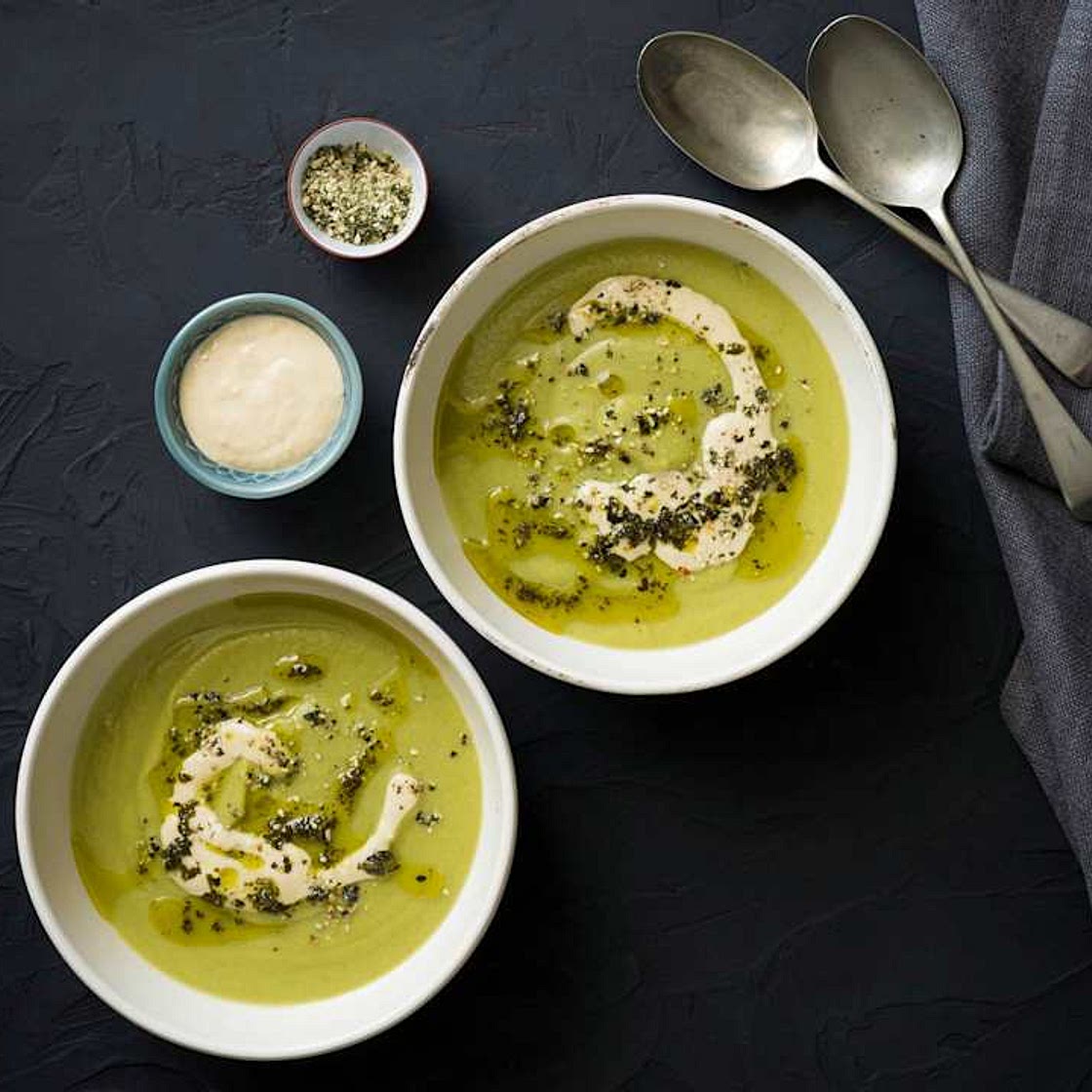 Broccoli soup with sage oil
