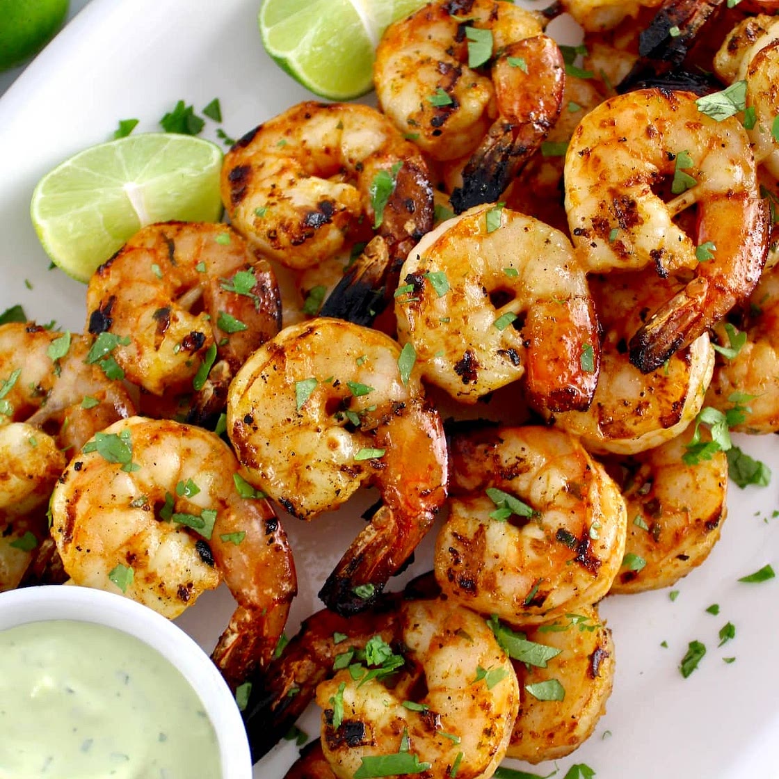 Grilled Lime Cilantro Shrimp Skewers