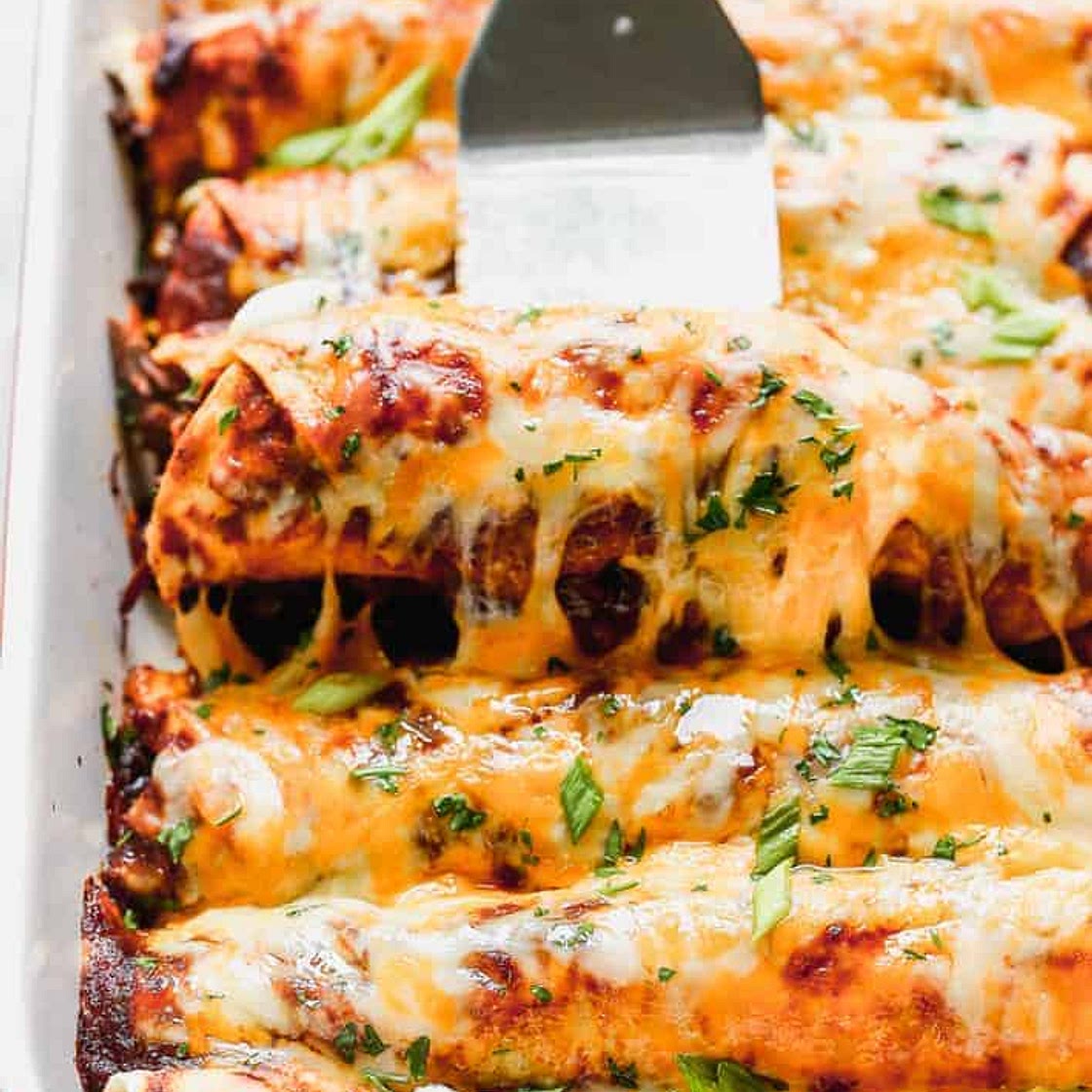 Shredded Beef Enchiladas