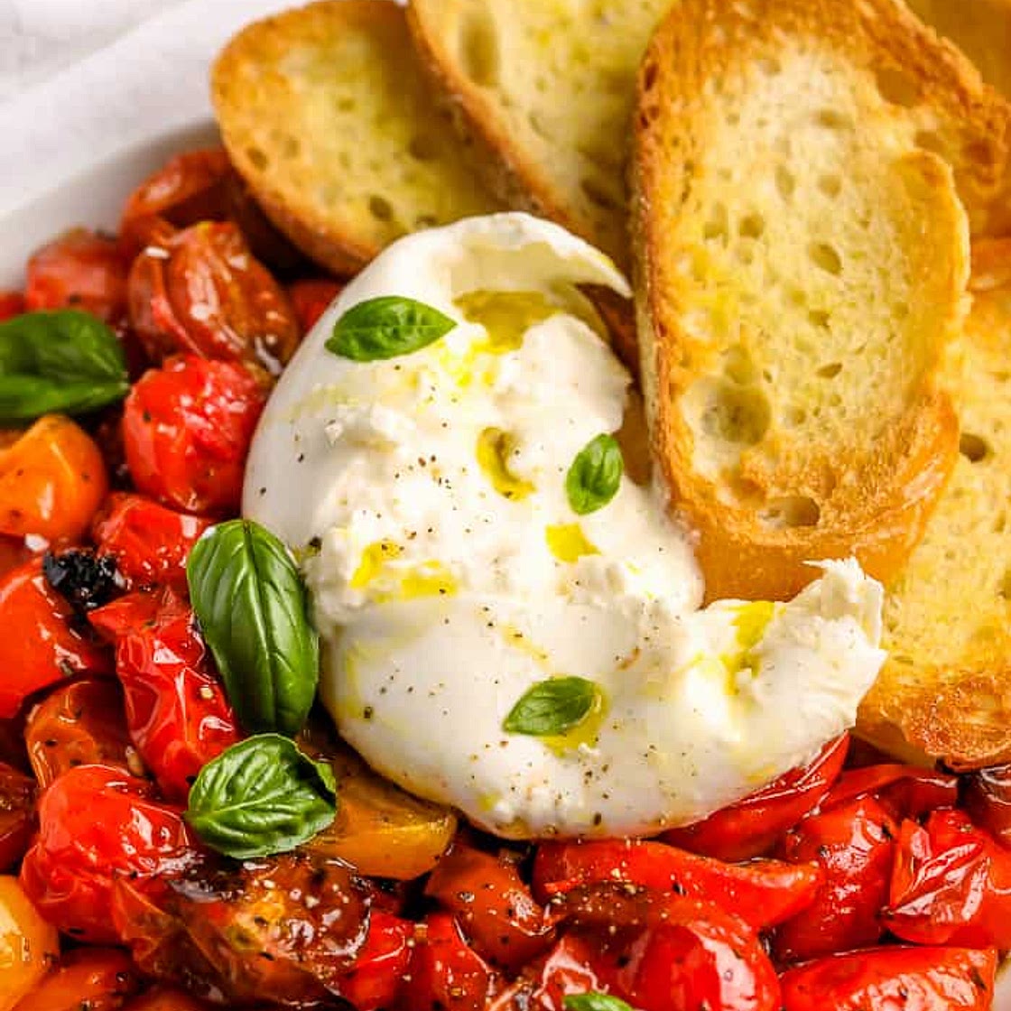 Burrata with Balsamic Tomatoes