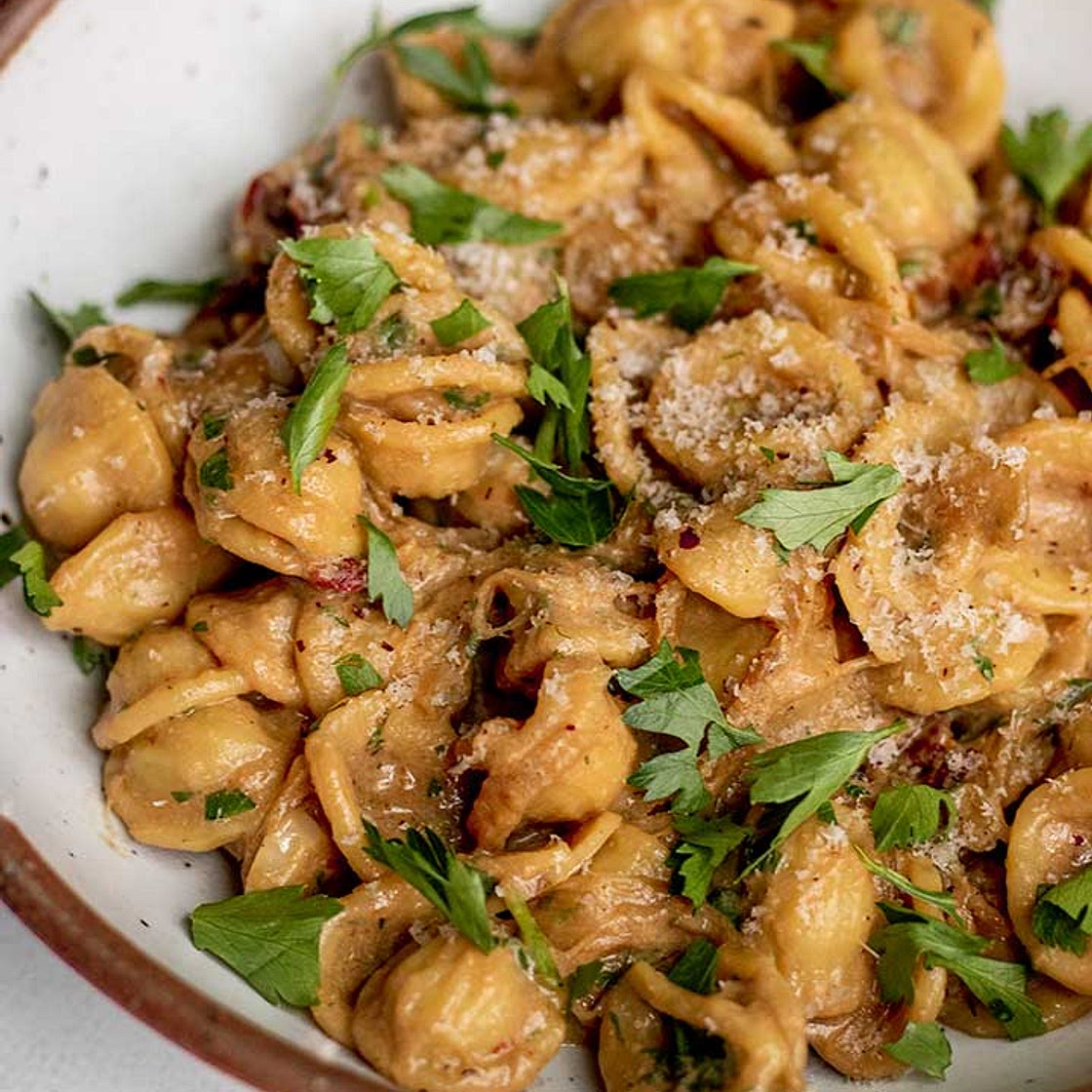 Vegan Caramelized Onion Pasta